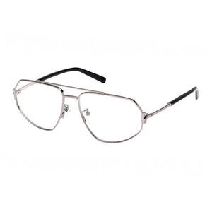 MCM Eyeglasses Aviator Full Rim, Shiny Light Ruthenium Frame and Clear Demo